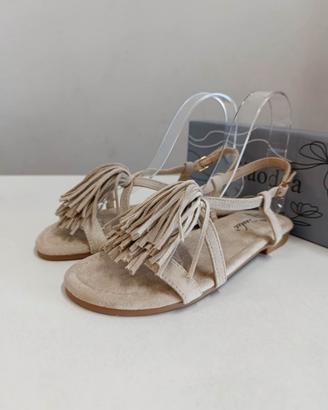 Sandali infradito beige donna n 39