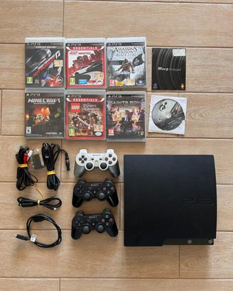 PS3 Slim 120GB + 3 Controller e 7 Giochi