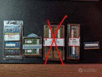 Lotto 8 RAM DDR3 24GB Totali - Mix Laptop/Desktop