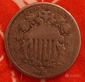 Moneta StatiUnitidAmerica1866 +2monete Regno Unito