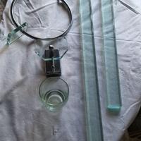 set bagno in vetro trasparente