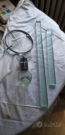 set bagno in vetro trasparente