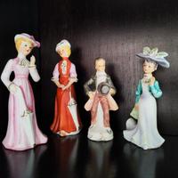 Capodimonte Set 4 Figure Donna Uomo Epoca