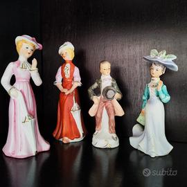 Capodimonte Set 4 Figure Donna Uomo Epoca
