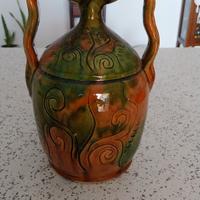 anfora anni 60,invetriata,altezza 24cm