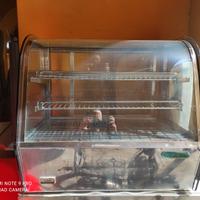 Vetrina riscaldata in acciaio e vetro ventilata