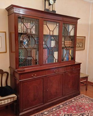 Libreria credenza antica in legno massello