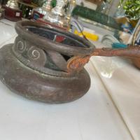 Antico scaldaletto in rame