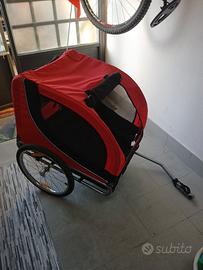 Rimorchio/carrellino per cani da bicicletta