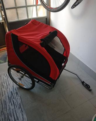 Rimorchio/carrellino per cani da bicicletta