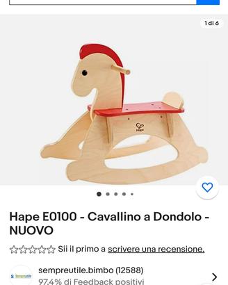 Cavallo a Dondolo in legno Hape