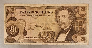 Banconota Austria 20 Scellini 1967
