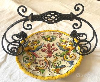 Centrotavola Vintage Deruta - Piatto Maiolica 