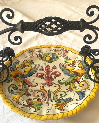 Centrotavola Vintage Deruta - Piatto Maiolica 