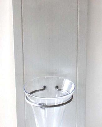 Vasi vetro con supporto legno bianco IKEA Lyrisk