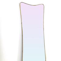 Specchio a "biscotto" - ottone - 1970