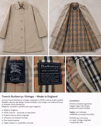 Ttench Burberry’s vintage beige uomo-lungo-classic