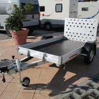 Carrello porta moto frenato patente B - 750/900 Kg