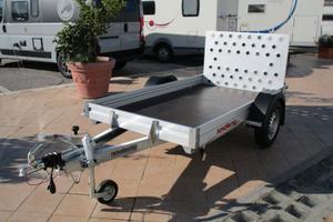 Carrello porta moto frenato patente B - 750/900 Kg