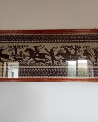 Arazzo Sardo con Cornice in Legno Massello