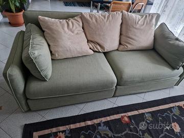 Divano tre posti verde 