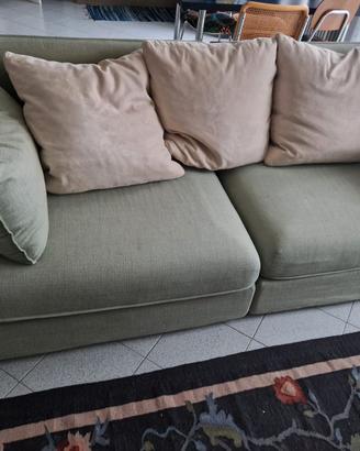 Divano tre posti verde 