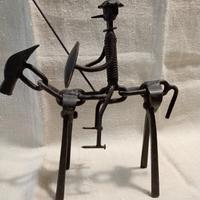 Scultura metallo vintage - Sancho Panza 