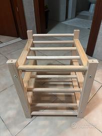 Scaffale in legno, portabottiglie