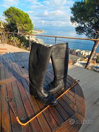 Stivali equitazione in pelle suola cuoio