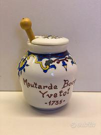 Vasetto vintage mostarda Yvetot 1735