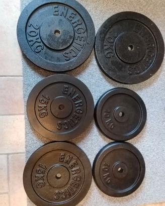 Dischi Pesi palestra ghisa per 90 kg. come nuovi