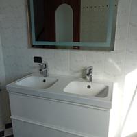 Mobile per lavabo doppio bianco