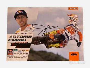 Foto con autografo di Antonio Cairoli, motocross