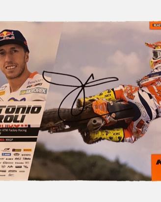 Foto con autografo di Antonio Cairoli, motocross
