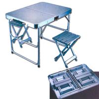 tavolo pieghevole con 2 sgabelli