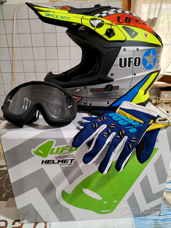 Casco moto bimbo+guanti+maschera MOTOCROSS