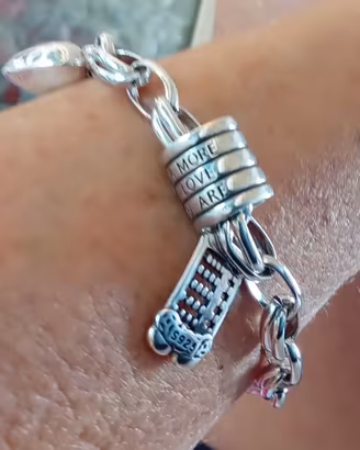 Braccialetto argento donna regolabile