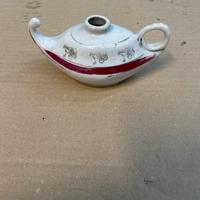 Lucerna lampada da alare in ceramica