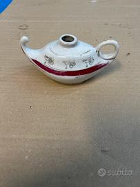 Lucerna lampada da alare in ceramica