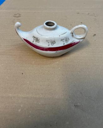 Lucerna lampada da alare in ceramica