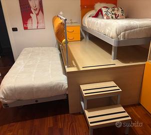 Soppalco con due letti