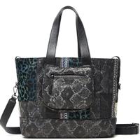 Desigual Borsa nera tipo shopping bag