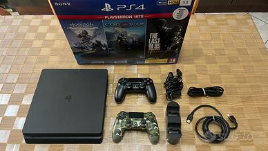 ps4 slim 1TB + 2 controller + base di ricarica
