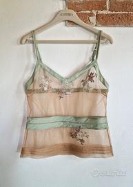 Top corto La Perla Lingerie - tulle, seta, ricami