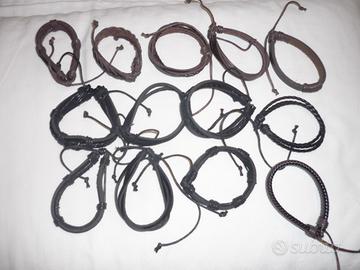 LOTTO NR.13 PEZZI BRACCIALI IN CUOIO NUOVI