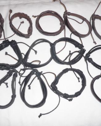 LOTTO NR.13 PEZZI BRACCIALI IN CUOIO NUOVI