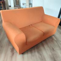 Divano 2 posti arancio