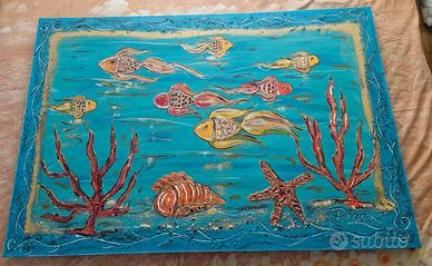 quadro dipinto a mano su tela 80x120 