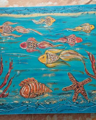 quadro dipinto a mano su tela 80x120 