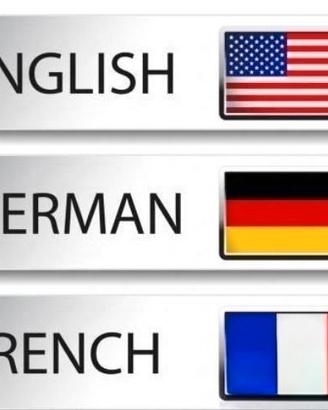 Ripetizioni inglese, tedesco, francese, italiano 
